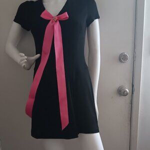Chanel Black Viscose Mini Dress Made in France Size US 6